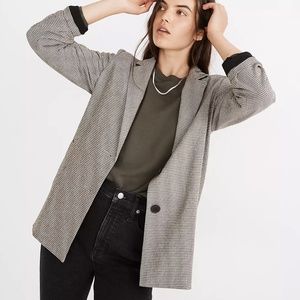 NWOT Madewell Dorset Blazer in Houndstooth